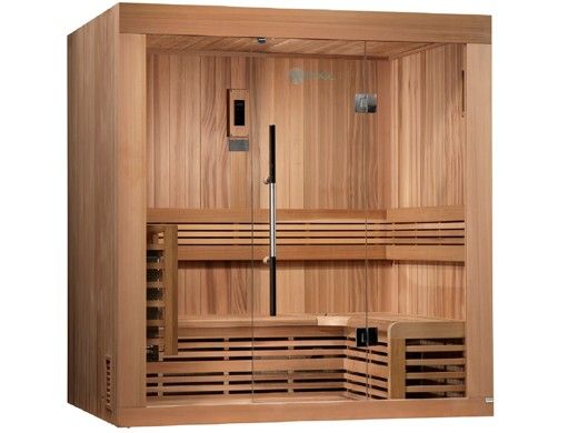 Golden Designs Copenhagen 3 Person Traditional Steam Sauna | Canadian Red Cedar | GDI-7389-01