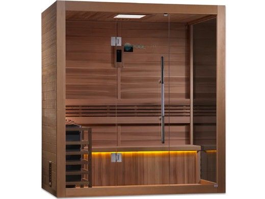 Golden Designs Forssa 3-Person Traditional Steam Sauna | Canadian Red Cedar | GDI-7203-01