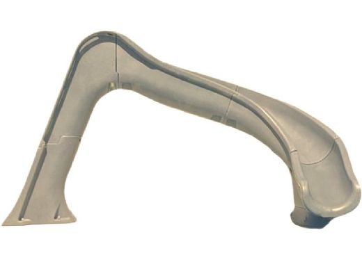 Global Pool Products Side Winder Swimming Pool Slide with LED Light | Right Turn | Sandstone | GPPSSW-SAND-R-LED