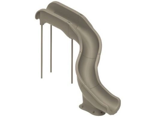 Global Pool Products Landscape Slide Swimming Pool Slide | Right Turn | Sandstone | GPPSRT15-SAND-R