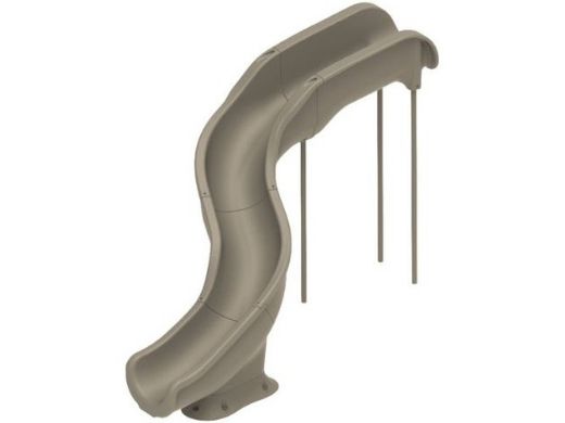 Global Pool Products Landscape Slide Swimming Pool Slide with LED Light | Left Turn | Sandstone | GPPSRT15-SAND-L-LED