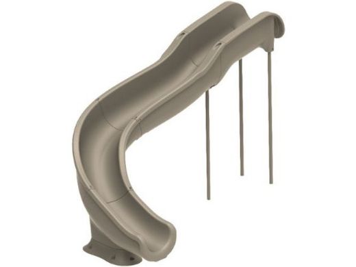 Global Pool Products Landscape Slide Swimming Pool Slide | Left Turn | Gray | GPPSSW17-GREY-L