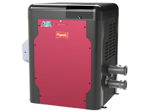Raypak AVIA Digital Low NOx Natural Gas Pool and Spa Heater | 264k BTU | Altitude 0-9999 Ft | NiTek Heat Exchanger | P-M264A-EN-N 018080 | P-D264A-EN-N 018104 | P-R264A-EN-N 018044