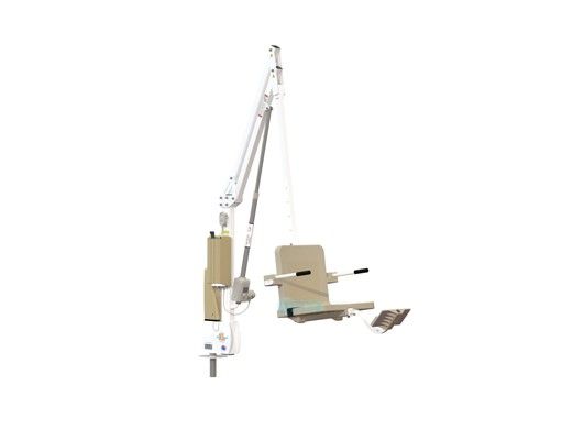 Aqua Creek Revolution XL Pool Lift | No Anchor | White Powder Coat with Tan Seat | F-REVXL-T