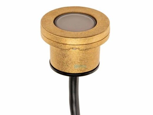 FX Luminaire LP 1 LED Underwater Light | Zone Dimming | Vertical with Stand | Natural Brass | LPZD1LEDVS30BS