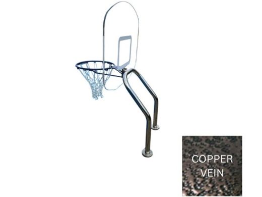 Global Pool Products X2 Basketball Set | 17.5" Anchor Spacing | Dual Pole with Net & Ball | Copper Vein Frame | No Anchors | GPP-X2BB-CV