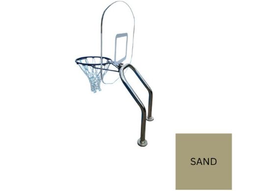 Global Pool Products X2 Basketball Set | 16" Anchor Spacing | Dual Pole with Net & Ball | Sand Frame | No Anchors | GPP-X2BB16-SD
