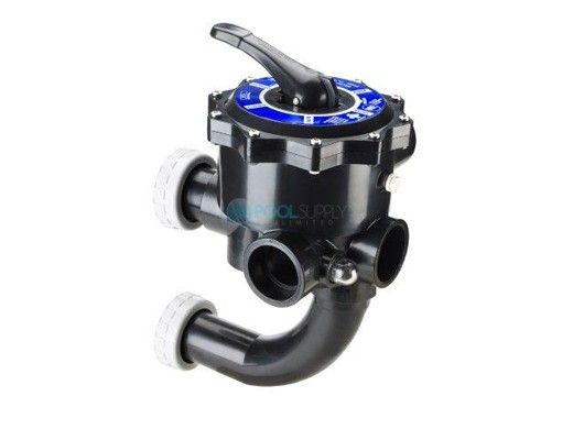 Praher Side Mount Multi-Port Control Valve for D.E. Filter | 1.5" FIP ABS Pre-Plumbed | SM1-HP2