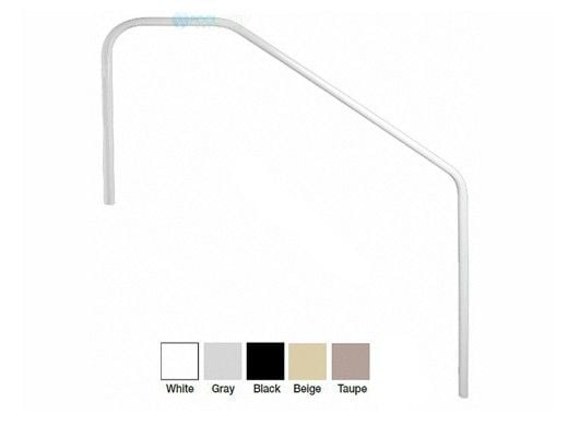 Saftron Deck To Pool Mounted 3-Bend Handrail | .25" Thickness 1.90" OD | 78"W x 34"H | White | DTP-378-W