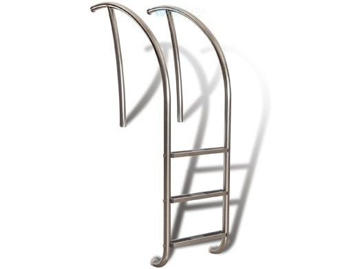 SR Smith Artisan Series 24" 3-Step Ladder | .065 Thickness 304 Stainless Steel 1.90" OD | Powder Coated Taupe | ART-1003-TP