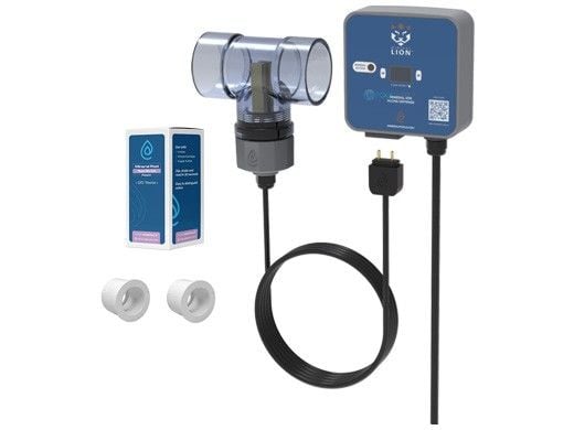 ClearBlue Mineral Lion Ionizer for Pools and Spas with Long Life Cell | 40,000 Gallons | 120/240V Hard Plumb | CBI-350B-40-LLKIT