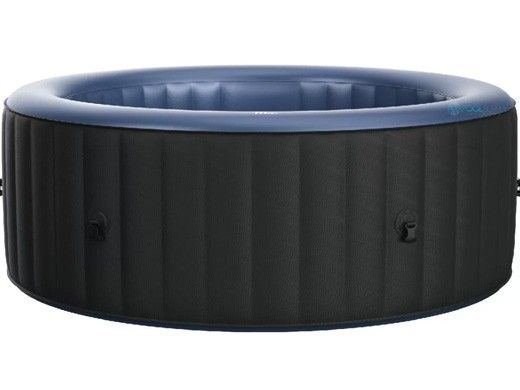 MSpa Comfort Series Bergen Inflatable Round Bubble Spa | Metallic Blue Liner | 4-Person | C-BE042
