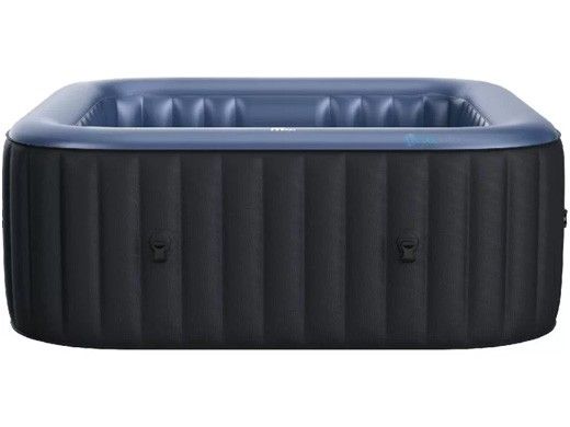 MSpa Comfort Series Tekapo Inflatable Square Bubble Spa | Metallic Blue Liner | 4-Person | C-TE042