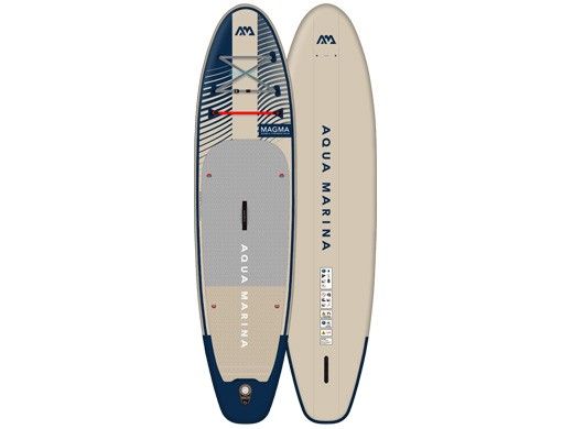 Aqua Marina All-Around Advanced iSUP | Carbon / Fiberglass Hybrid Pastel Paddle and Coil Leash | Magma - Earth Wave | 11' 2" x 33" | BT-23MAP