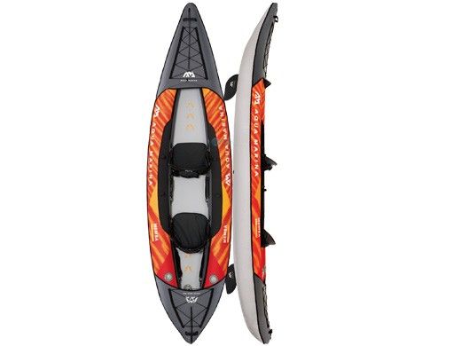 Aqua Marina Memba-390 Touring Inflatable Kayak | Paddle Set Included | 2-Person | 12' 10" x 35" | ME-390