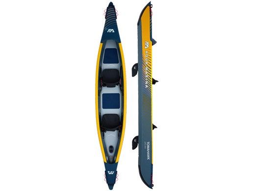 Aqua Marina Tomahawk Air High Pressure Speed Inflatable Kayak | Paddle Not Included | 2-Person | 14' 5" x 31" | AIR-K 440