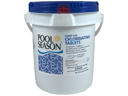 Pool Season Giant Size Chlorinating 3" Tablets | 8 Lb. Bucket | 12000185
