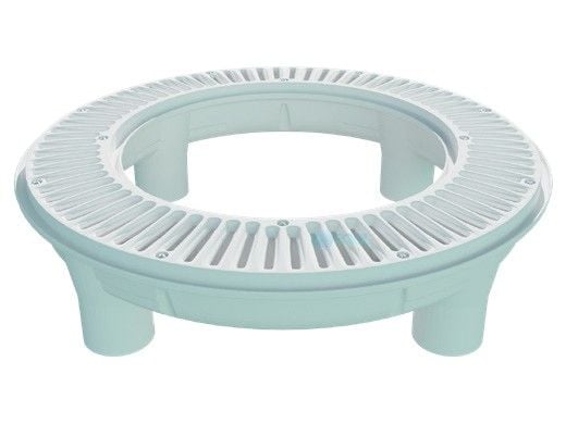 AquaStar 20'' Perfect Circle Suction Outlet Cover and Four-Port Manufactured Sump | White | PC101