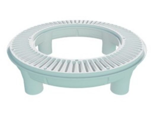 AquaStar 20'' Perfect Circle Suction Outlet Cover and Four-Port Manufactured Sump | Light Gray | PC103