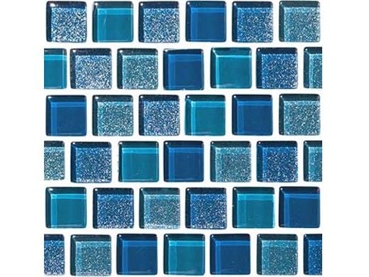 National Pool Tile Orion 1x1 Glass Tile | Peacock | ORN-PEACOCK1X1