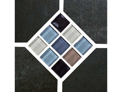 National Pool Tile Elements 6x6 Series | Black Deco | ELE-CARBON DECO
