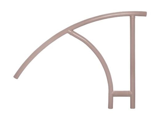 Saftron Triton Series Cross Braced Return to Deck Mounted Handrail | .25" Thickness 1.90" OD | 49" W x 36" H | Taupe | CBTRTD-144-T
