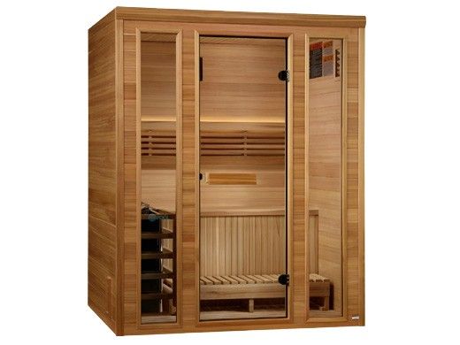 Golden Designs Andermatt 3-Person Traditional Steam Sauna | Pacific Cedar | GDI-7030-01