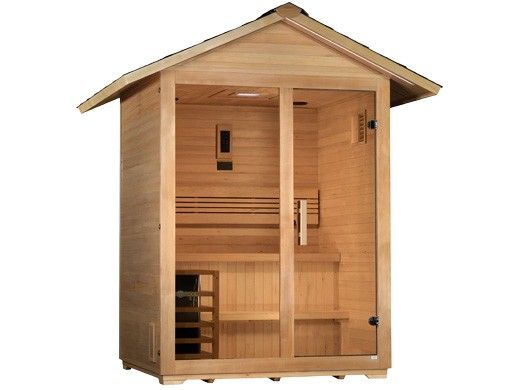 Golden Designs Arlberg 3-Person Traditional Outdoor Sauna | Hemlock | GDI-8103-01