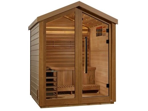 Golden Designs Savonlinna 3-Person Outdoor Traditional Sauna | Cedar | GDI-8503-01