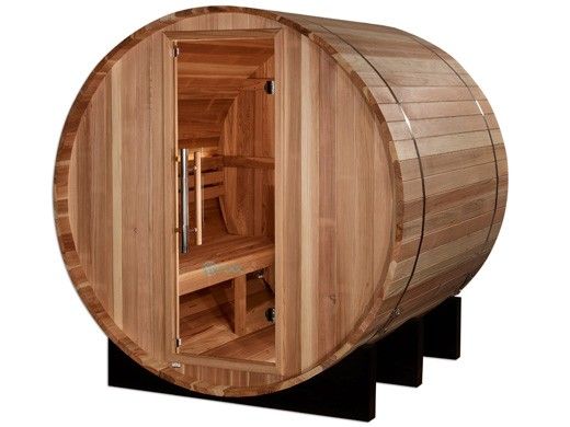 Golden Designs St. Moritz 2-Person Barrel Traditional Outdoor Sauna | Cedar | GDI-B002-01