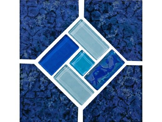 National Pool Tile Bermuda 6x6 Series | Blue | BERMUDA BLG DECO GL