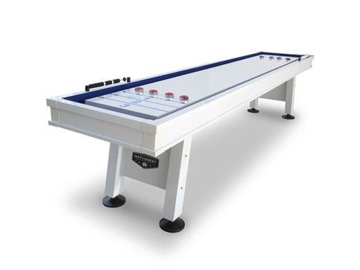 Hathaway Crestline 12-Ft. Outdoor Shuffleboard Table | White | BG50370