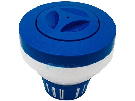 Blue & White Standard Capacity Floating Chlorinator Dispenser for 3" Tabs | 58470-110-690