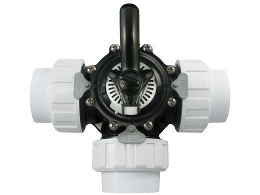 CMP Hydroseal 3-Way CPVC HydroSeal Diverter Valve | 2" Socket with Unions | Black | 25923-204-000