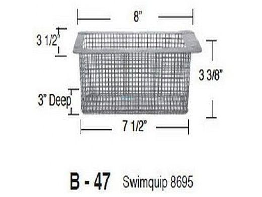 Aladdin Powder Coated Skimmer Basket for Swimquip 8695 | B-47
