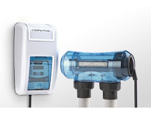 CompuPool Salt Chlorine Generator For Above Ground Pools up to 20,000 Gallons | CPSC16-AG