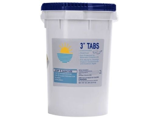 3" Chlorine Tablets Unwrapped | 50 lb. Pail | 47246940