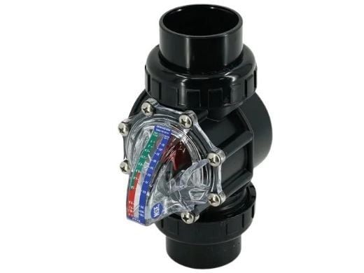 H2Flow FlowVis Flow Meters 1.5" Union Valve Body with Check Valve | FV-15-U