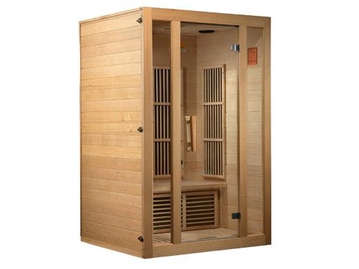 Golden Designs Maxxus Seattle Edition 2-Person Near Zero EMF FAR Infrared Carbon Sauna | Canadian Hemlock | MX-J206-01-ZF