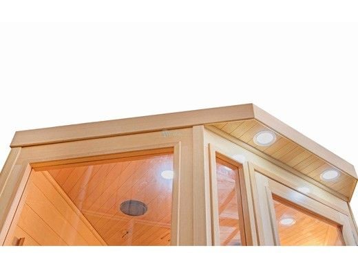 HeatWave Sonoma 3-Person Hemlock Infrared Corner Sauna with 7