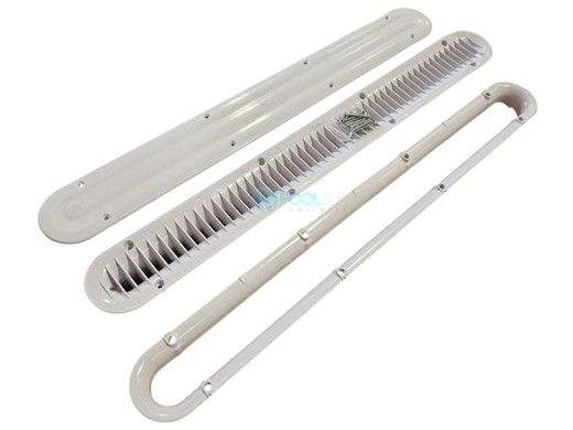 Aquastar 32" Channel Drain Debris Catcher Anti-Entrapment Insert, Cover, Buzz Top Cover and Screws Only | Without Sump or Frame | VGB Series | White | 32CDLTNFK101