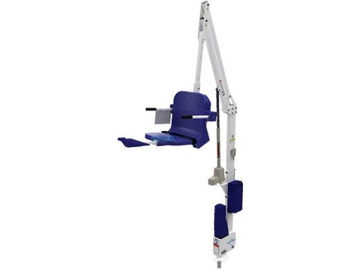 Aqua Creek Neptune Pool Lift | No Anchor | White Powder Coat with White Seat | F-NPTN-W