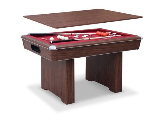 Hathaway Renegade II 54-In Bumper Pool Table | Walnut Finish with Red Felt | BG50376