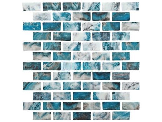 National Pool Tile Paradise Tile | Aquamarine 1x2 | PRD-AQUA1X2
