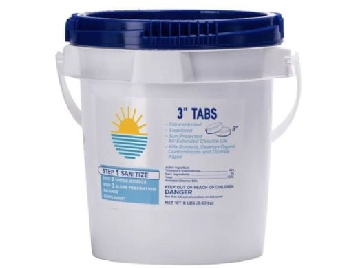 3" Chlorine Tablets Unwrapped | 8 lb. Pail | 48014780