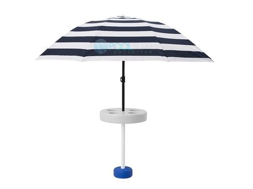 Pool Buoy Floating Pool Umbrella | Black and White | PB-16011-BW