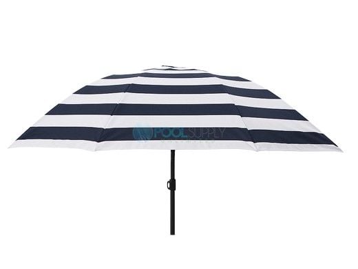 Replacement Pool Buoy Umbrella with ShadeLock and Pole | Black and White | PB-1611-BW-RE-UMBRELLA