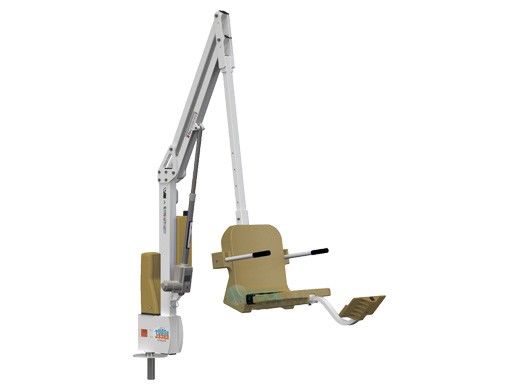 Aqua Creek Scout Excel Pool Lift | No Anchor | White Powder Coat with Tan Seat | F-SCTXL-T