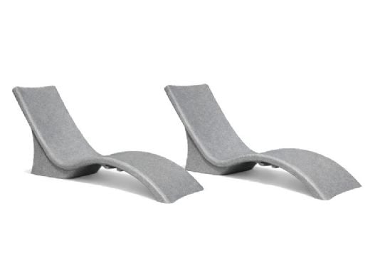 Global Pool Products Lounge Chair | Set of 2 | Grey | GPP-LF-LC-G