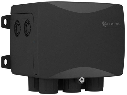 PAL Lighting Multi Color Touch Dual Zone Lighting Controller DMX Transformer | Remote Not Included | 65W 24VDC | 64-PCR-2DMX-65
